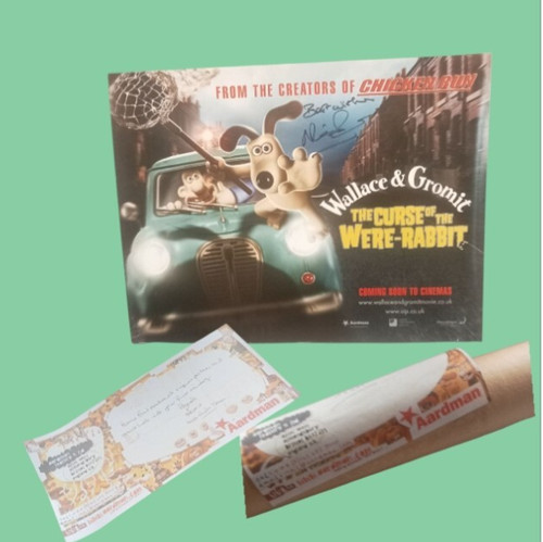Wallace gromit signed - &, poster